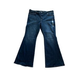 NWT American Eagle Low Rise Flare Next Level Stretch Dark Wash Jeans Sz 20 35W